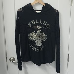 Maurices Long Sleeve Hooded Top